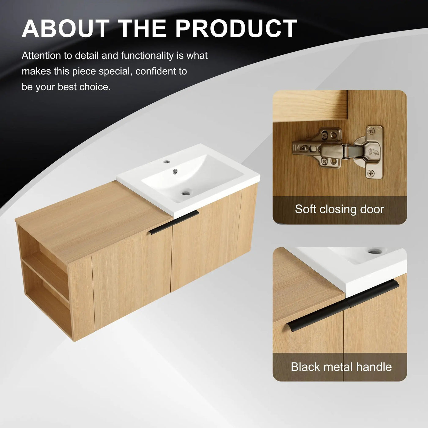 Modern Bathroom Vanity Sink Combo With Spacious Storage by HouseOfZazla