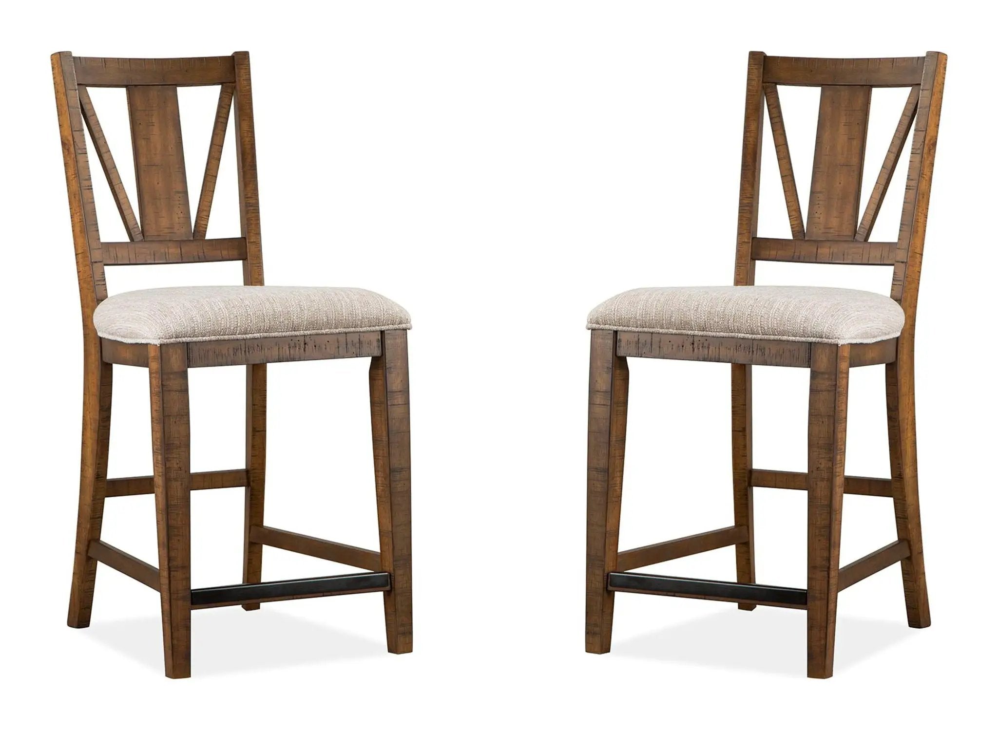 Bay Creek - Counter Chair With Upholstered Seat (Set of 2) - Toasted Nutmeg by Unique Piece Furniture