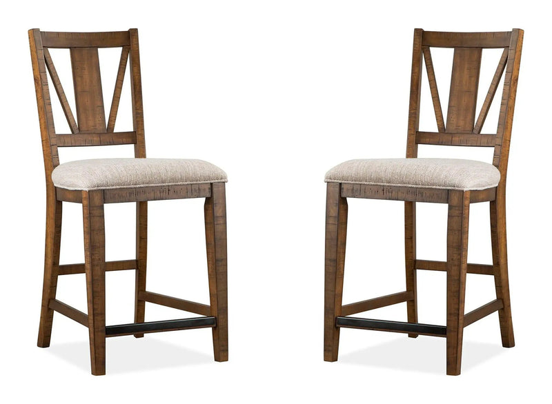 Bay Creek - Counter Chair With Upholstered Seat (Set of 2) - Toasted Nutmeg by Unique Piece Furniture