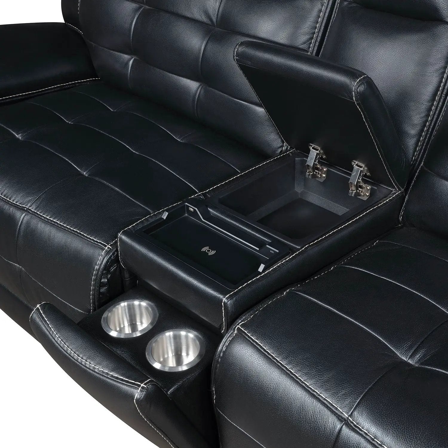 Hayden - Dual Power Reclining Sectional Sofa - Black