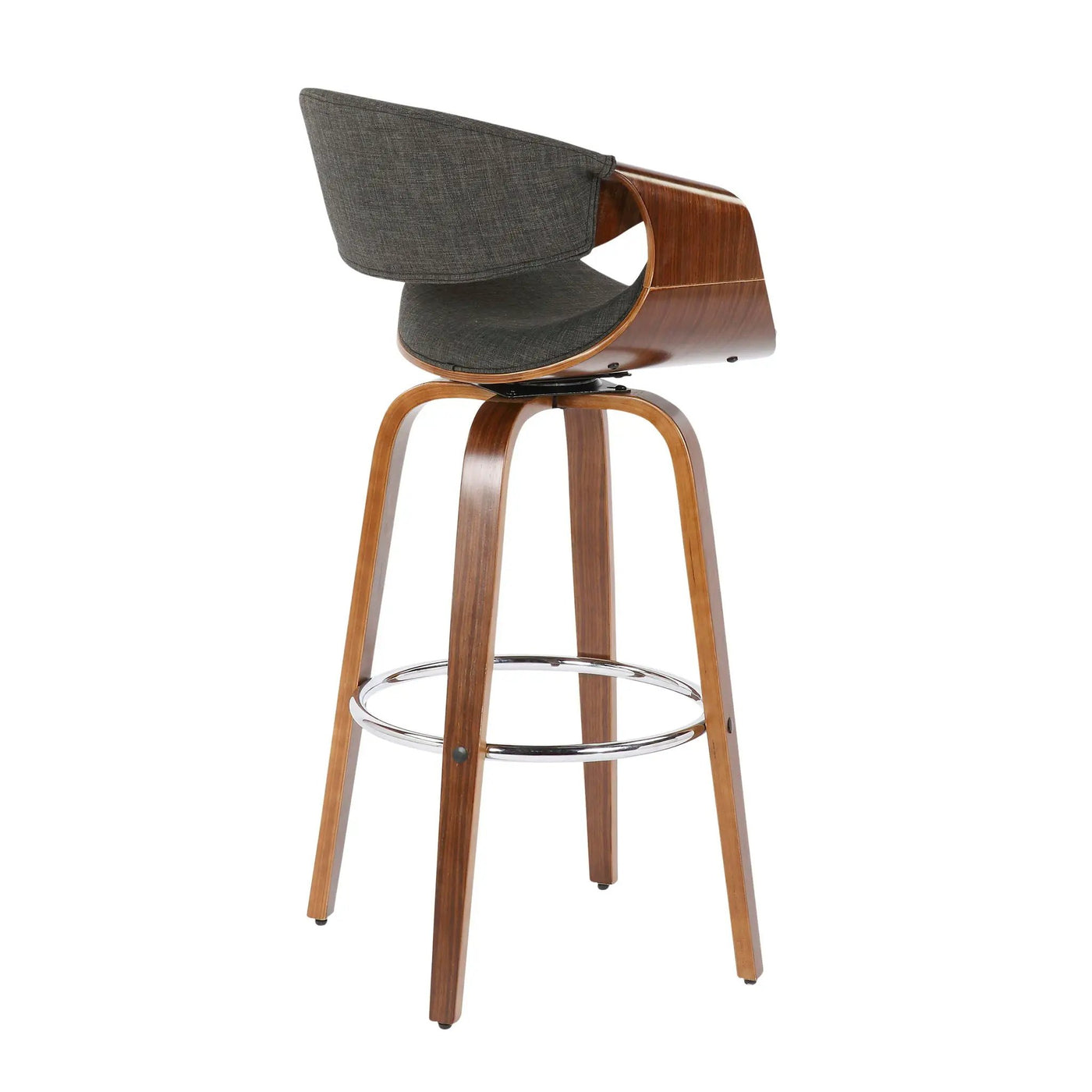 Curvini Mid - Century Modern Fixed Height Barstool With Swivel (Set of 2) by HouseOfZazla