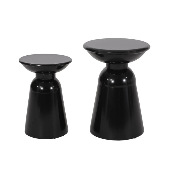 Serenita Outdoor Side Tables With Flared Design (Set of 2)