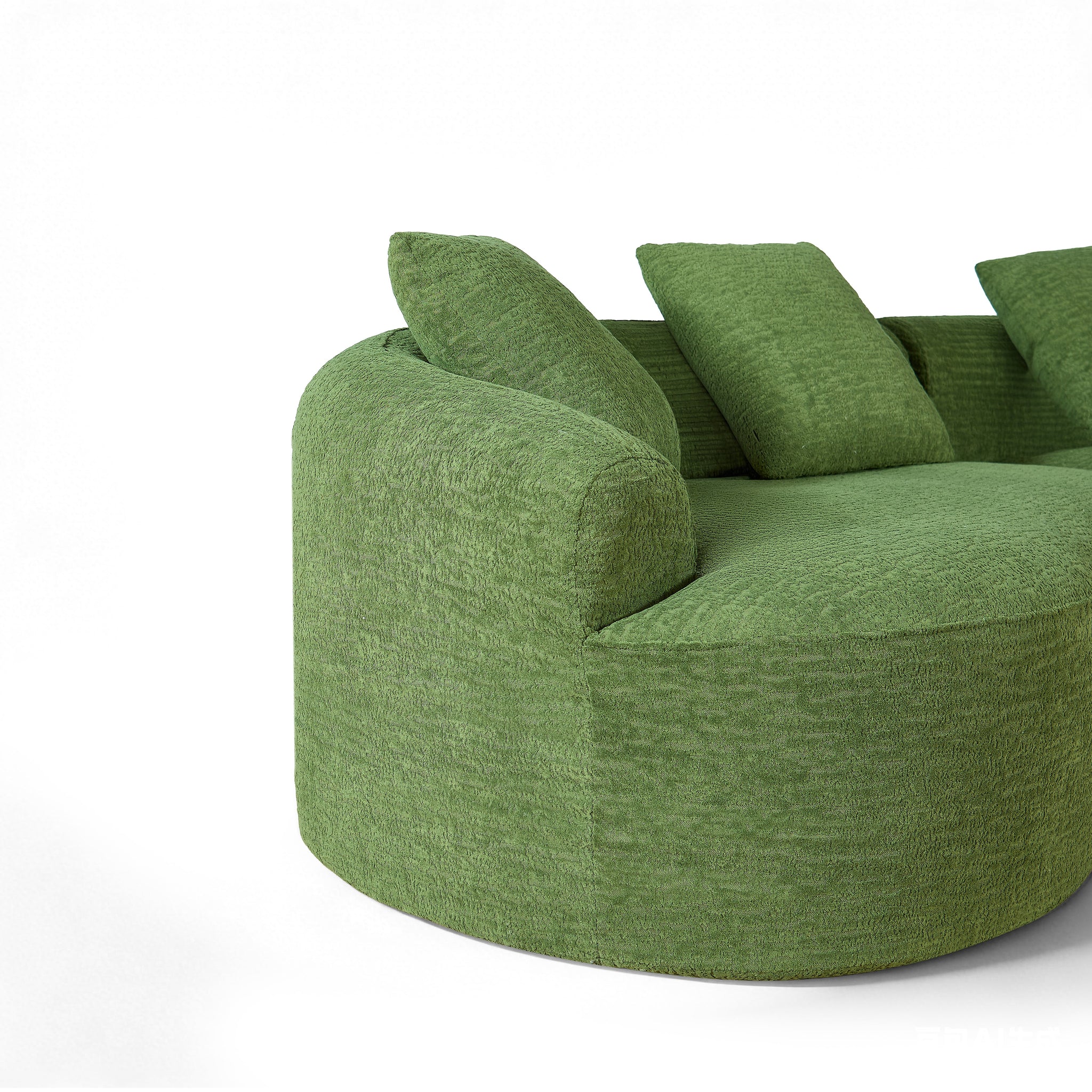 110-Inch Curved Sofa for Living Room, Oversized Recliner by HouseOfZazla