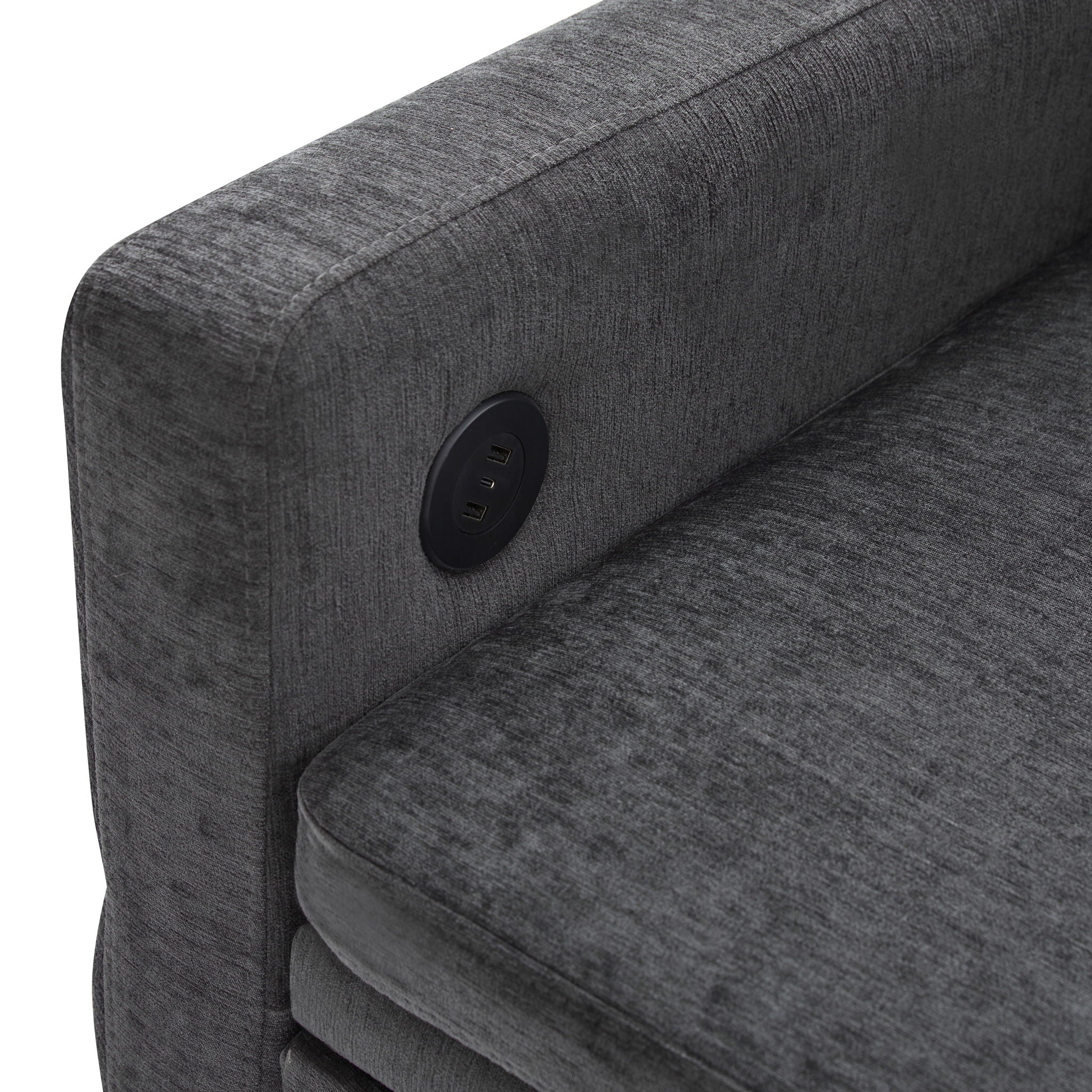 Convertible Sofa Bed Loveseat With Adjustable Backrest And USB Ports by HouseOfZazla