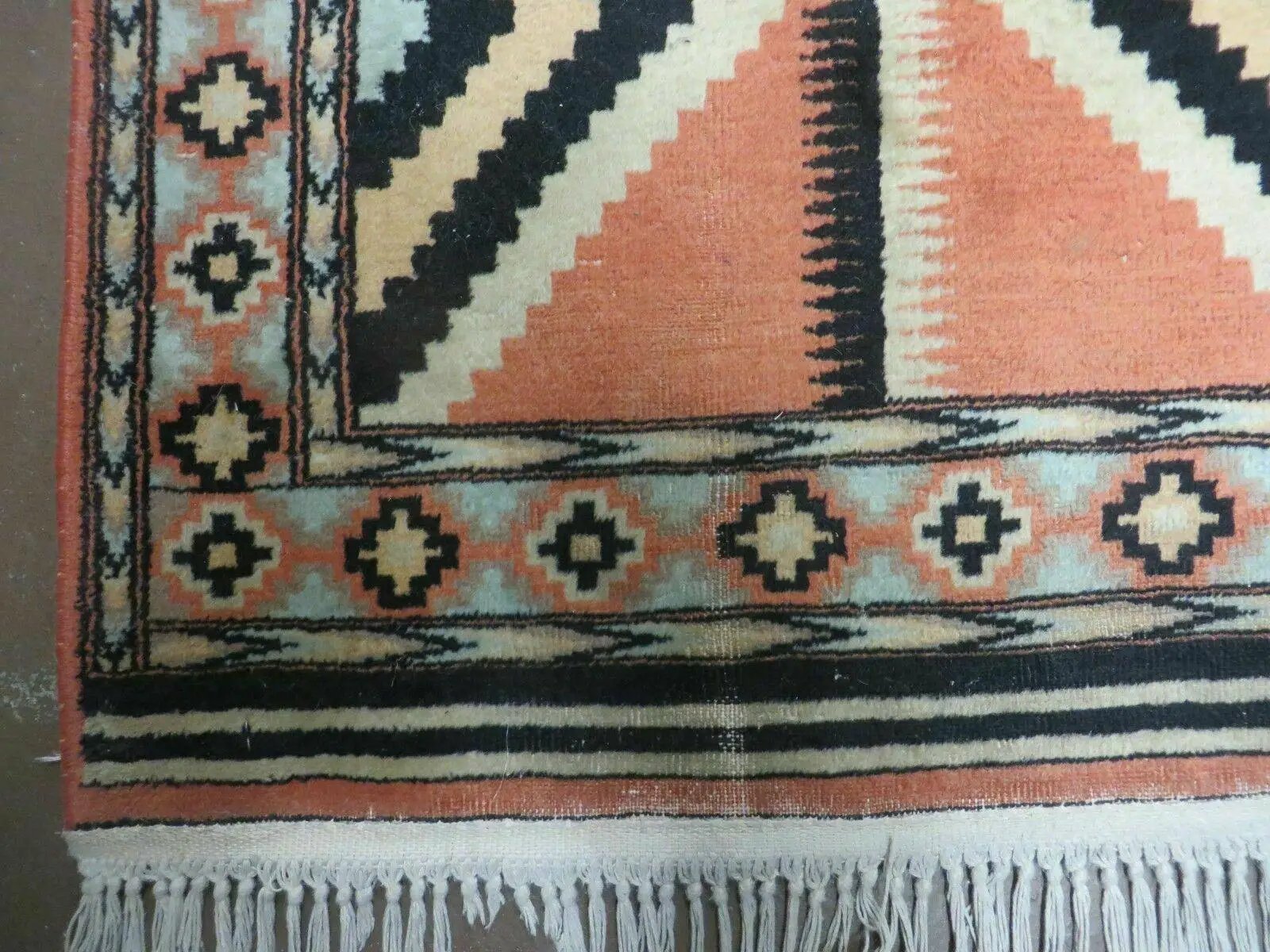 4' X 6' Vintage Handmade Turkish Melas Oushak Wool Rug Carpet Mehrab Red Nice by Jewel Rugs