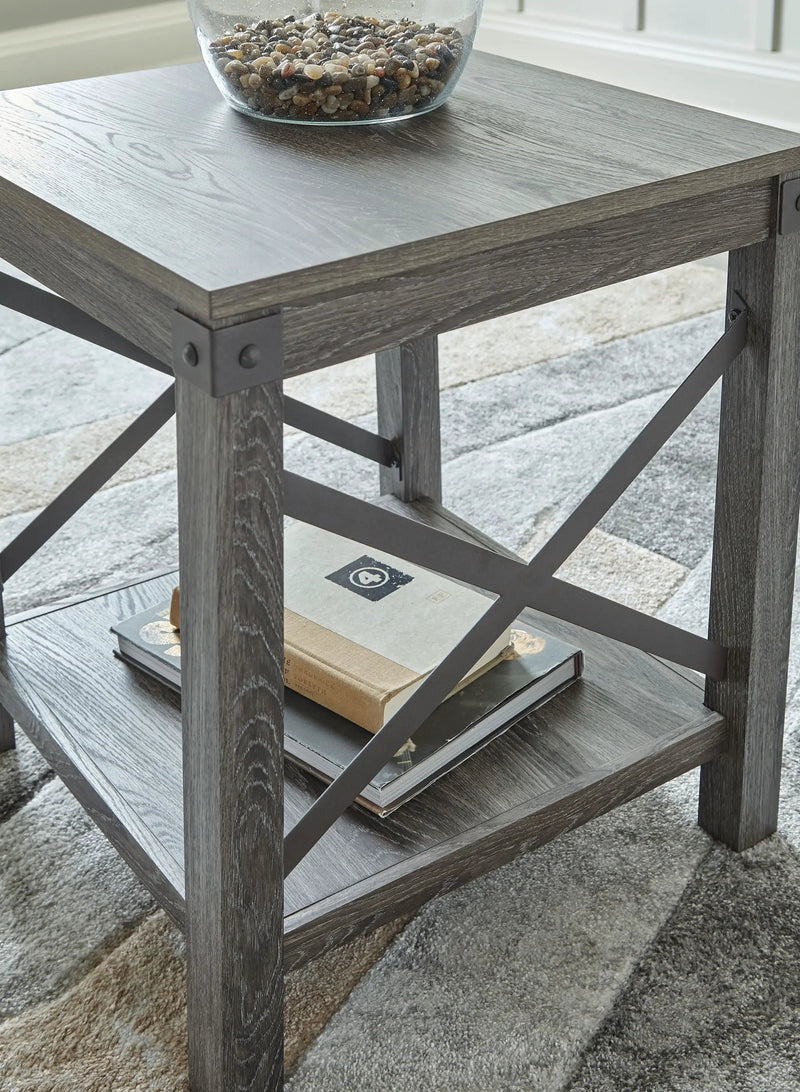 Freedan - Square End Table - Grayish Brown by Unique Piece Furniture