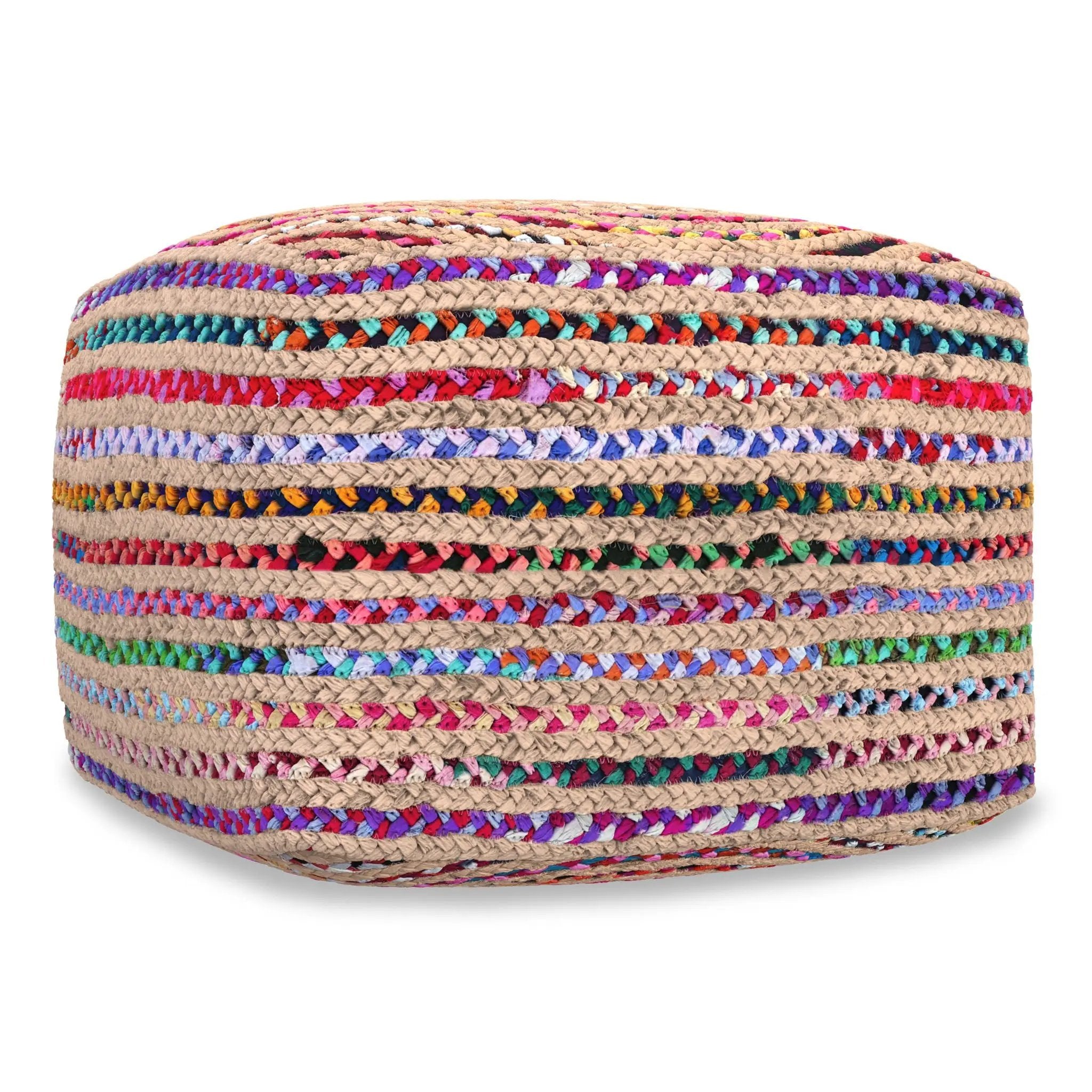 Margo - Square Pouf - Multicolor by HouseOfZazla