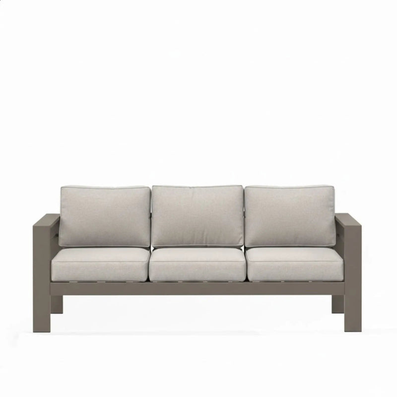 All-Weather Patio Sofa With Cushions, 3 Seat Outdoor Couch by HouseOfZazla