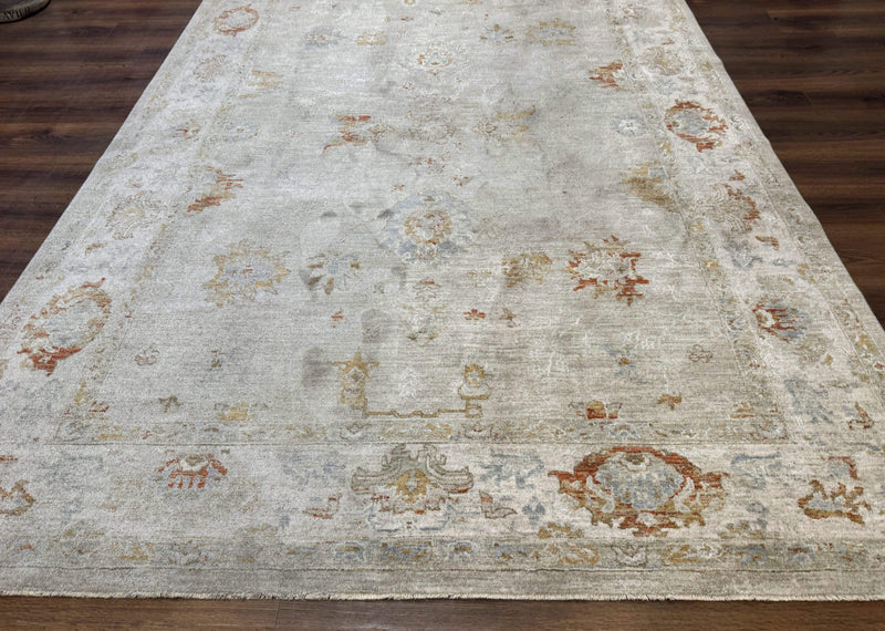 Modern Turkish Oushak Rug 7x9, Netural Colors by Jewel Rugs