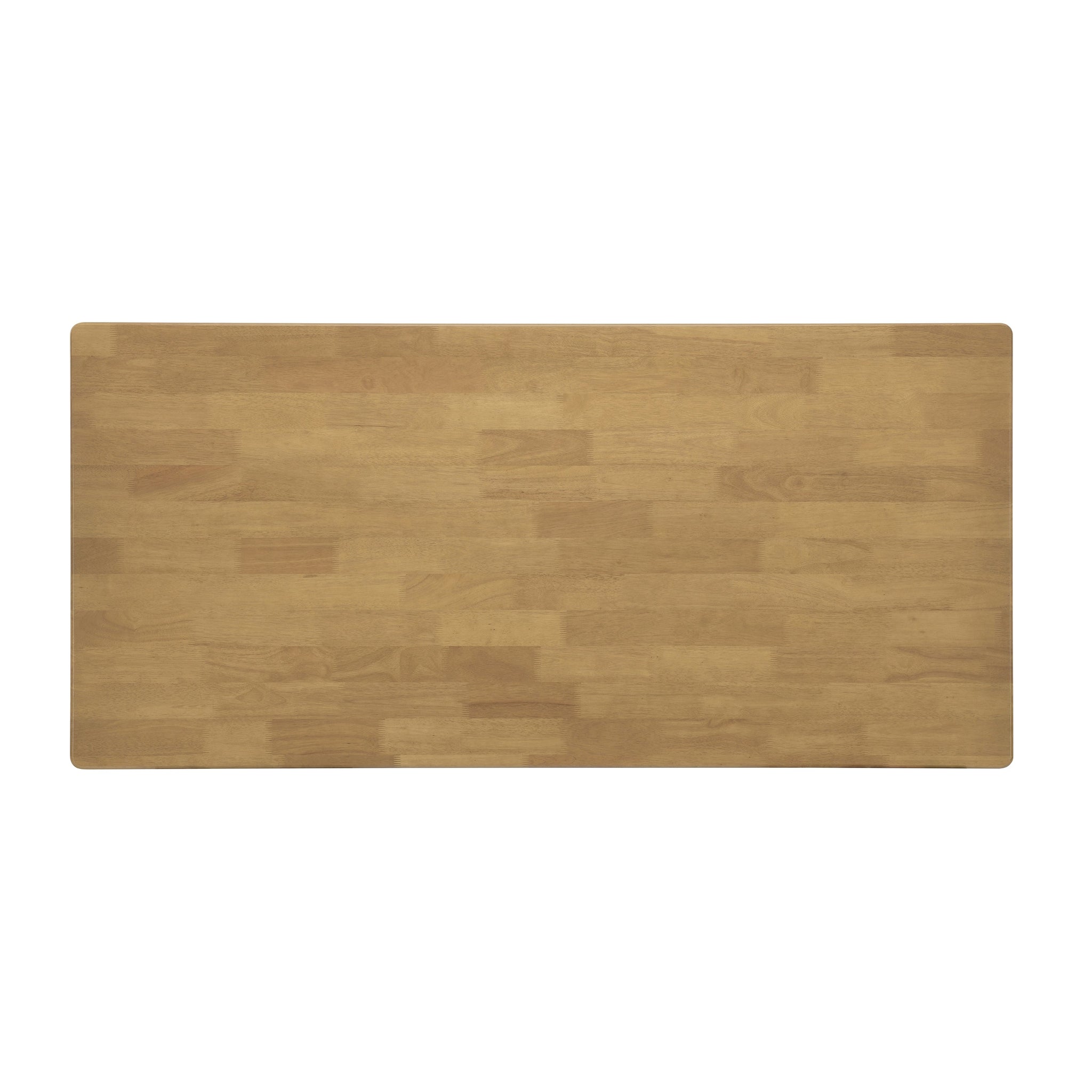 Natural Rubber Wood Dining Table with Rattan Accents by HouseOfZazla