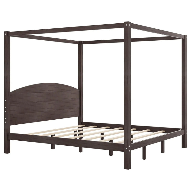 anopy Platform Bed With Headboard And Support Legs by HouseOfZazla