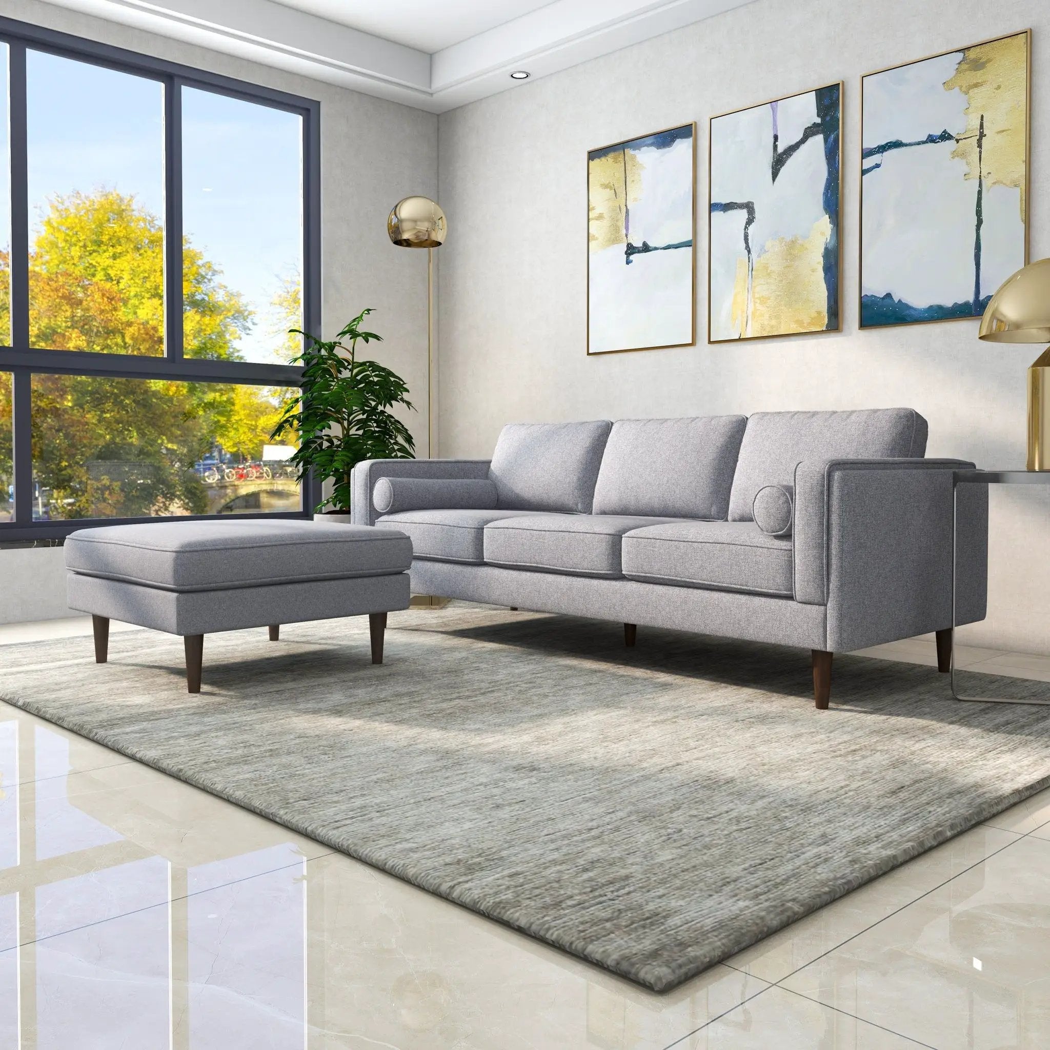 Amber - Square Upholstered Ottoman by Unique Piece Furniture