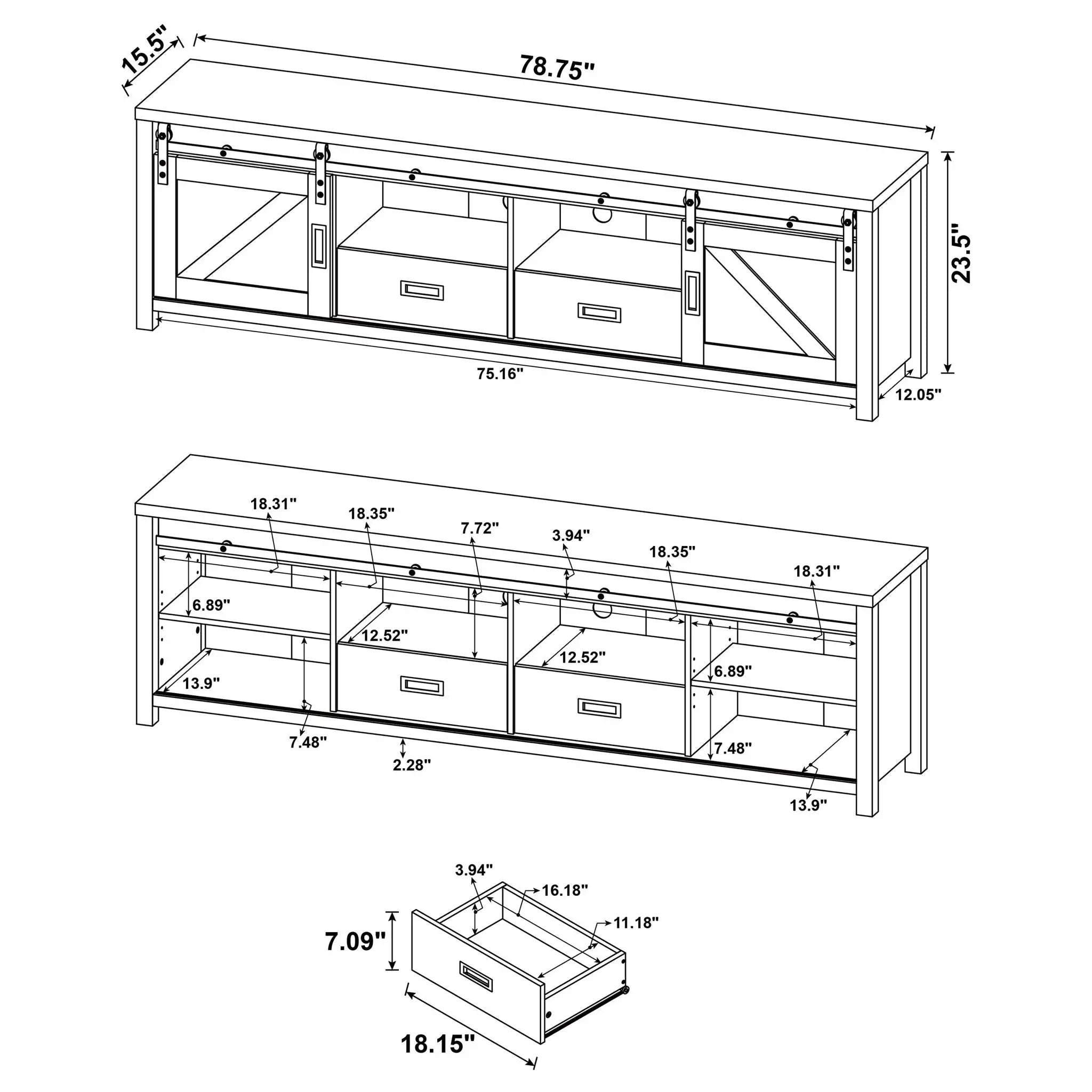 Madra - 2 Door TV Stand by HouseOfZazla