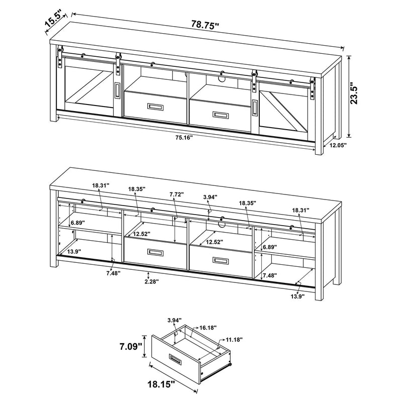Madra - 2 Door TV Stand by HouseOfZazla