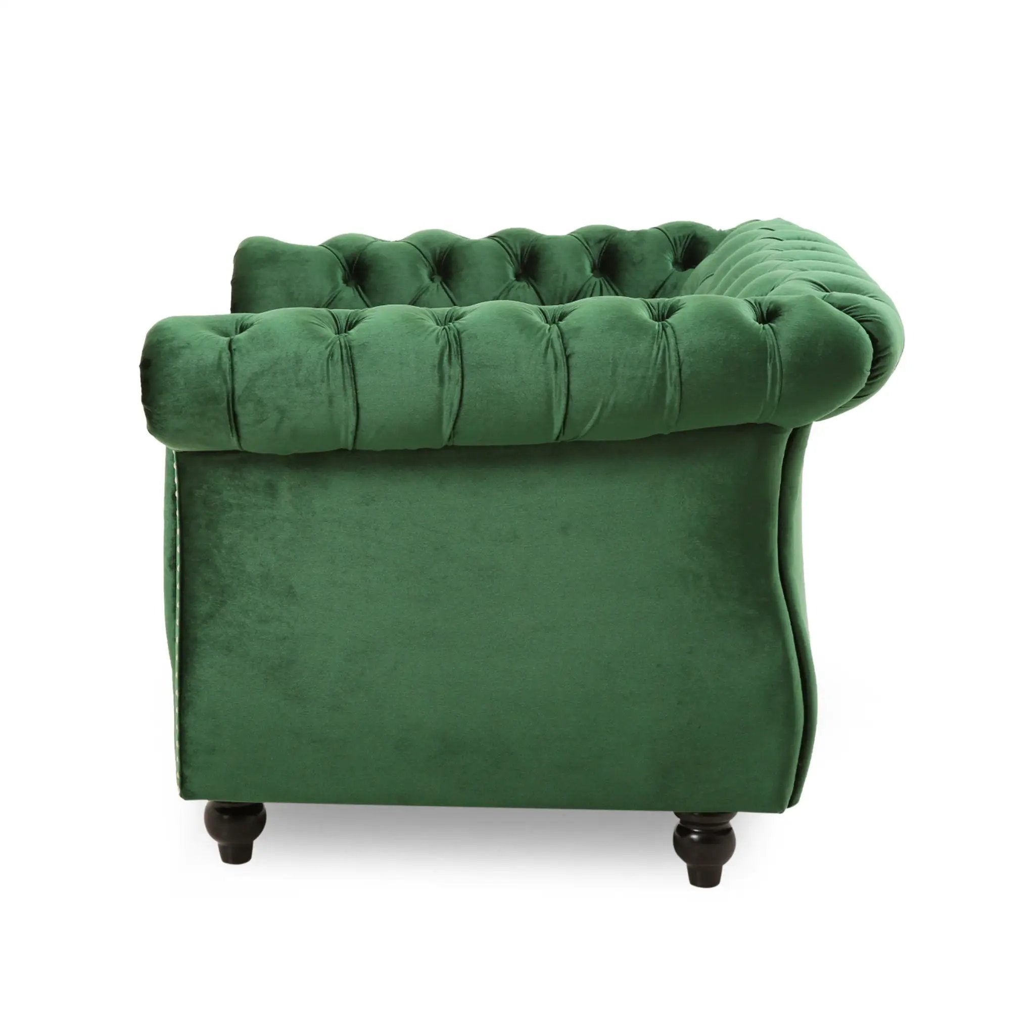Nexuson Upholstered Chesterfield Chair With Deep Tufted And Nailhead Trim by HouseOfZazla