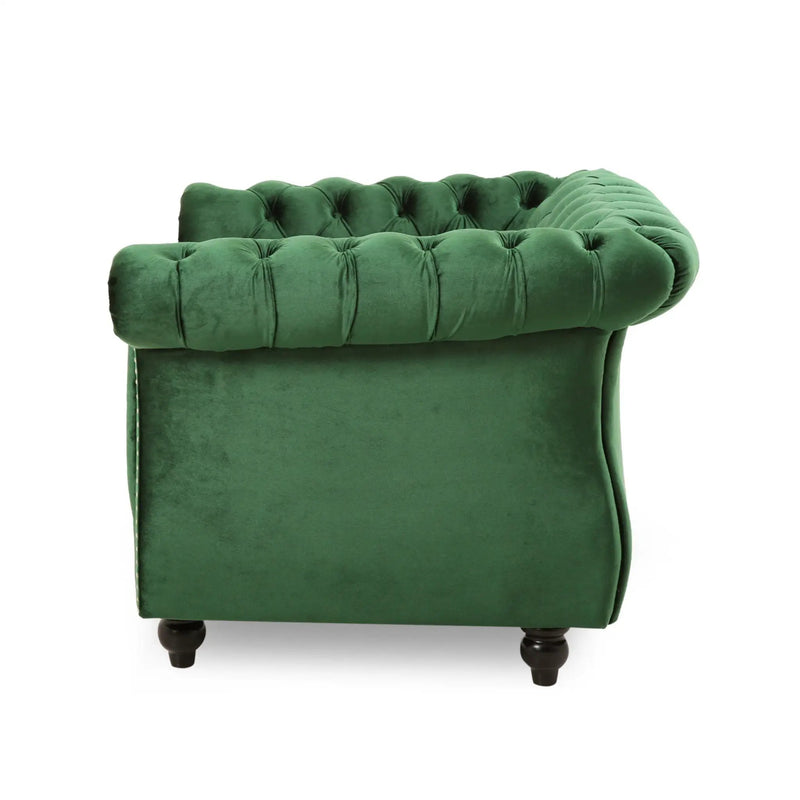 Nexuson Upholstered Chesterfield Chair With Deep Tufted And Nailhead Trim by HouseOfZazla