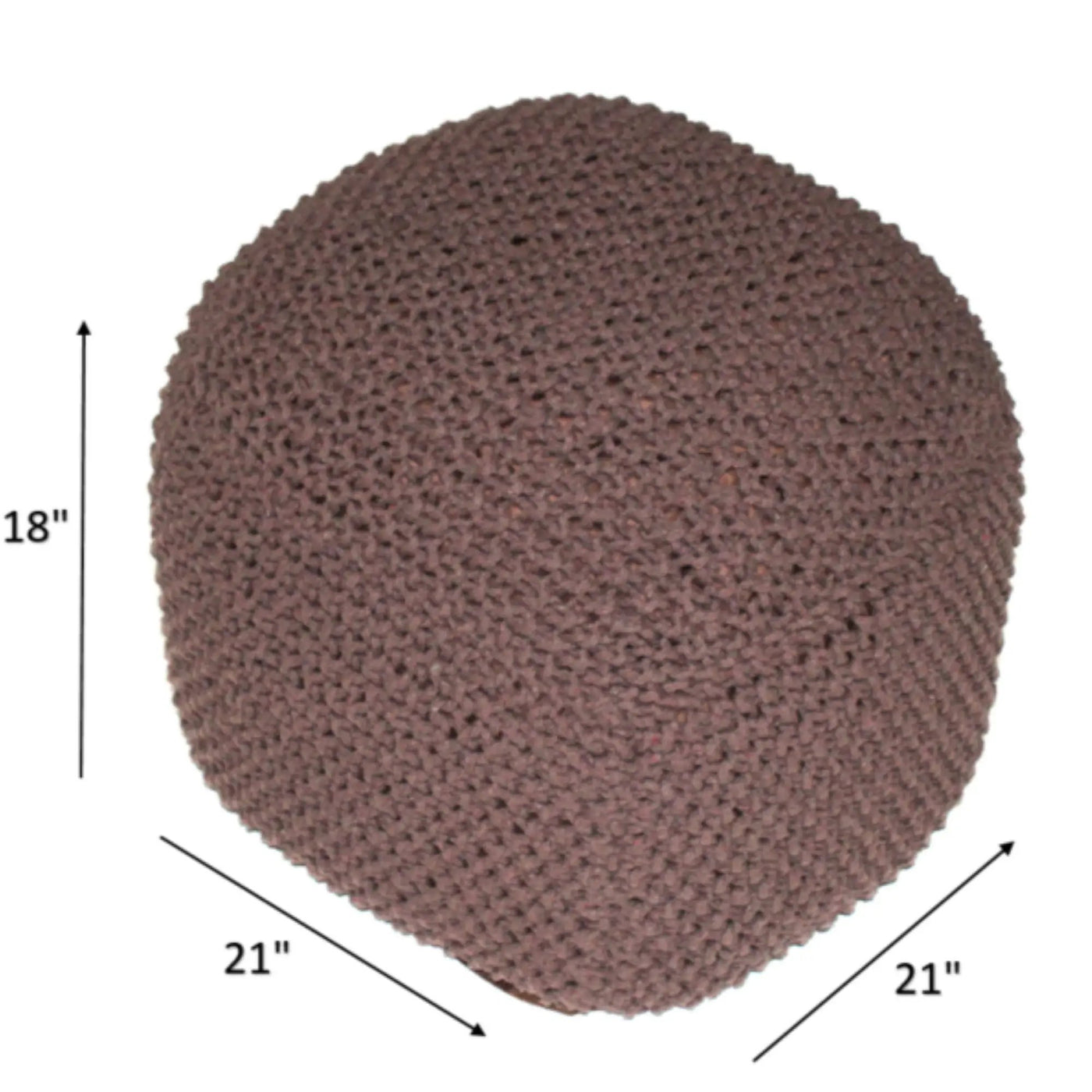 Semi Rounded Pouf, Cable Knitted, Perfect Seating by HouseOfZazla
