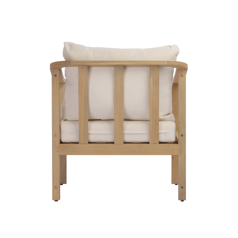 Acacia Wood Patio Furniture Club Chair with Soft Cushion by HouseOfZazla