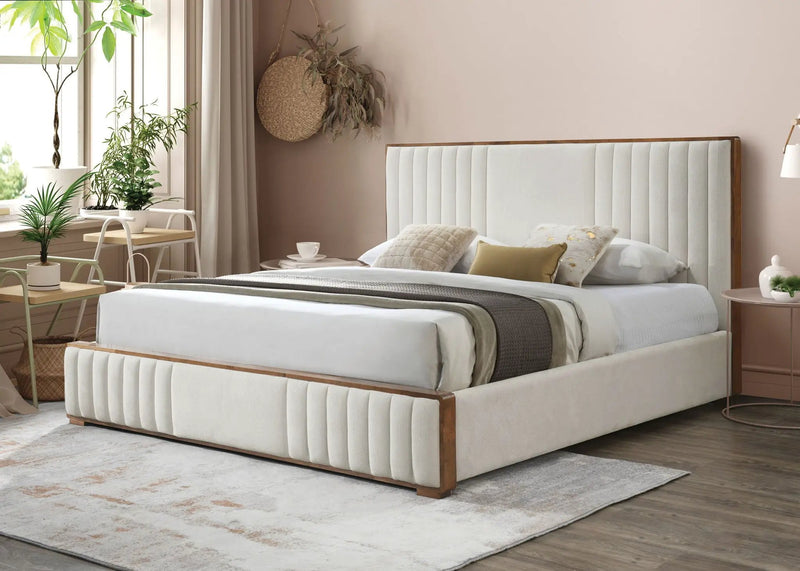 Kaleea - Queen Bed - Beige by HouseOfZazla