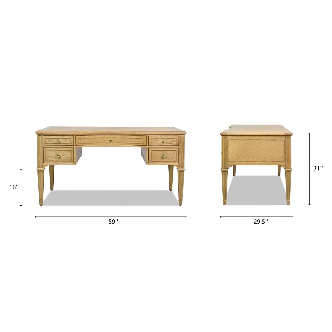 Dauphin - 5 Drawer Executive Desk by HouseOfZazla