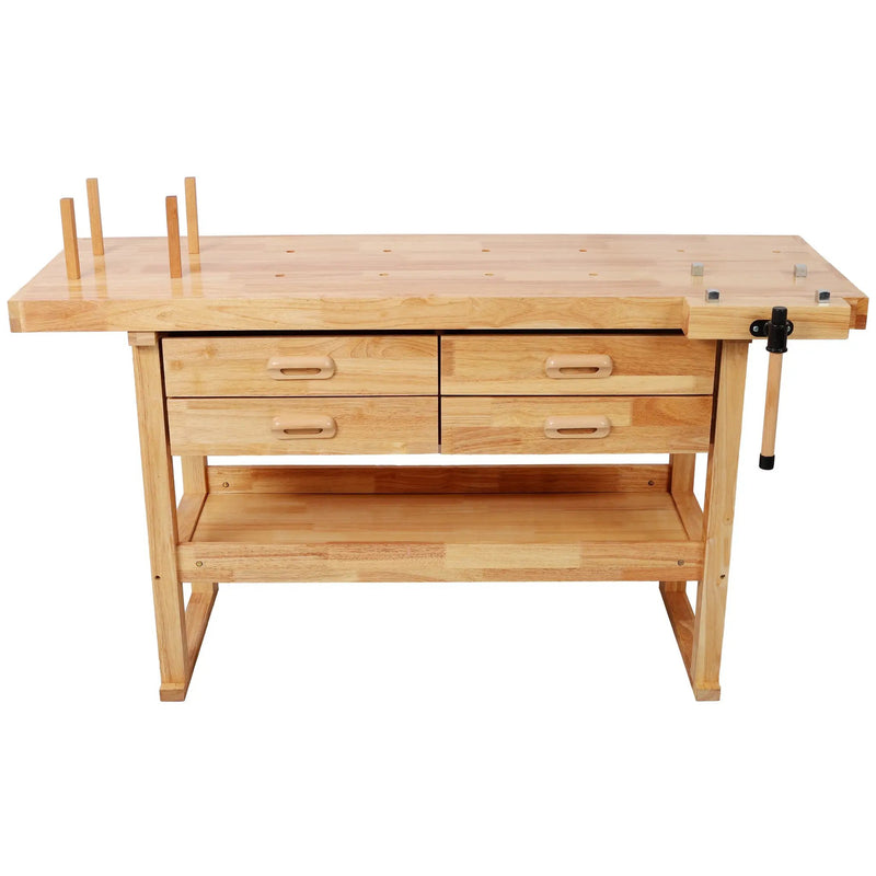60-Inch Rubber Hardwood Workbench with 4 Drawers by HouseOfZazla