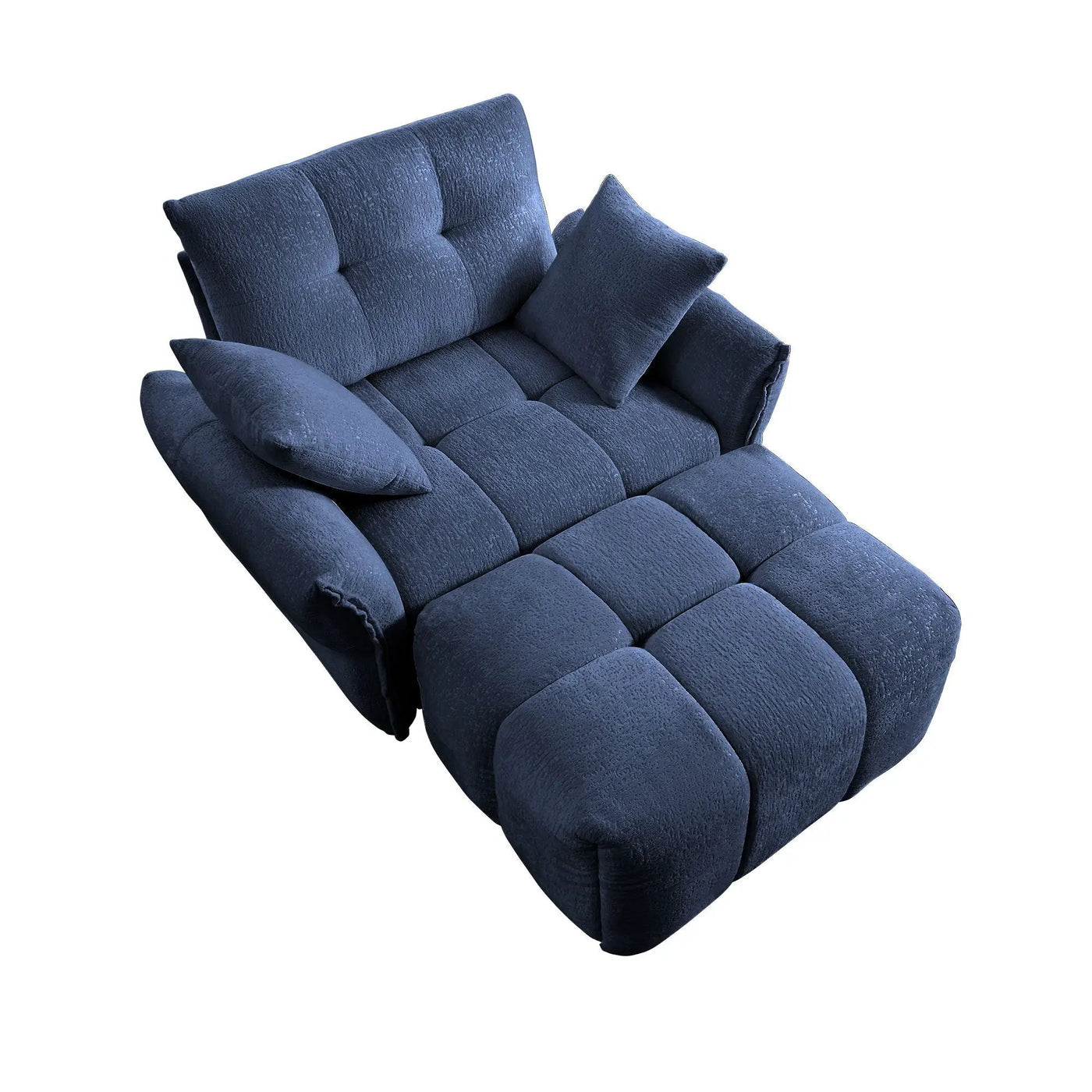 Ergonomic Single Seater Sofa With Ottoman, High Resilience Support Cushions by Unique Piece Furniture