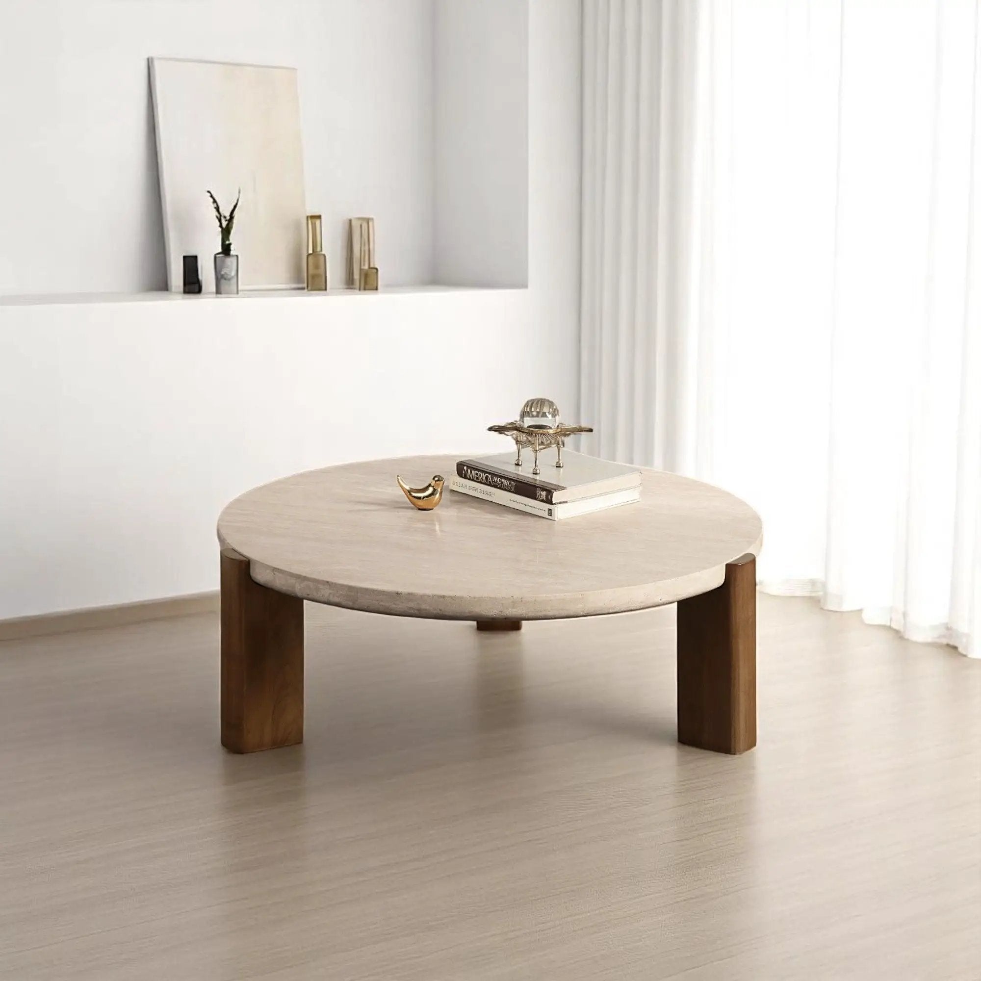 Leonardo - Coffee Table - Cream / Oak by HouseOfZazla