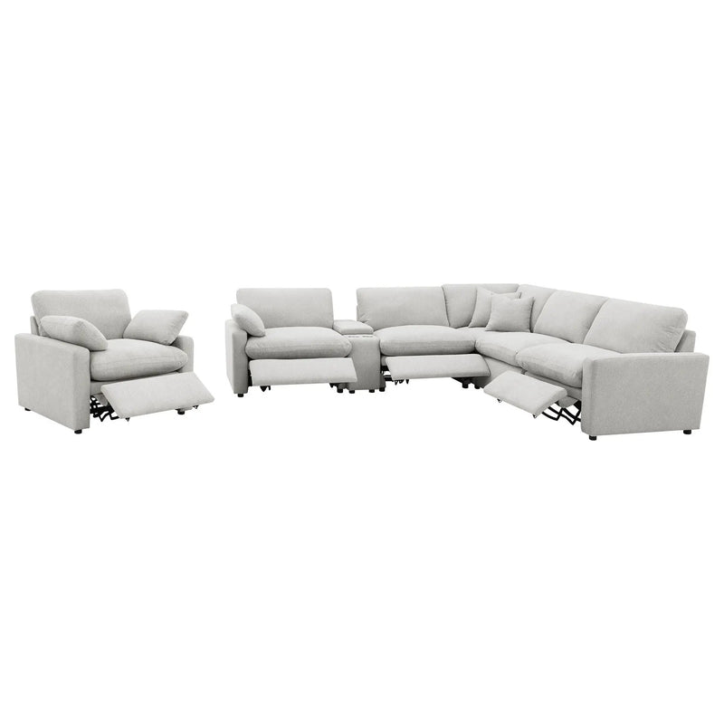 Collins 6-piece Modular Power Reclining Sectional Grey by Unique Piece Furniture