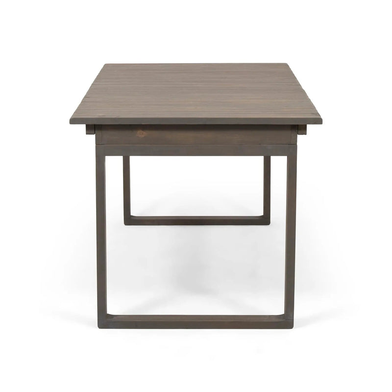 Outdoor Expandable Acacia Wood Dining Table With U-Shaped Leg by HouseOfZazla