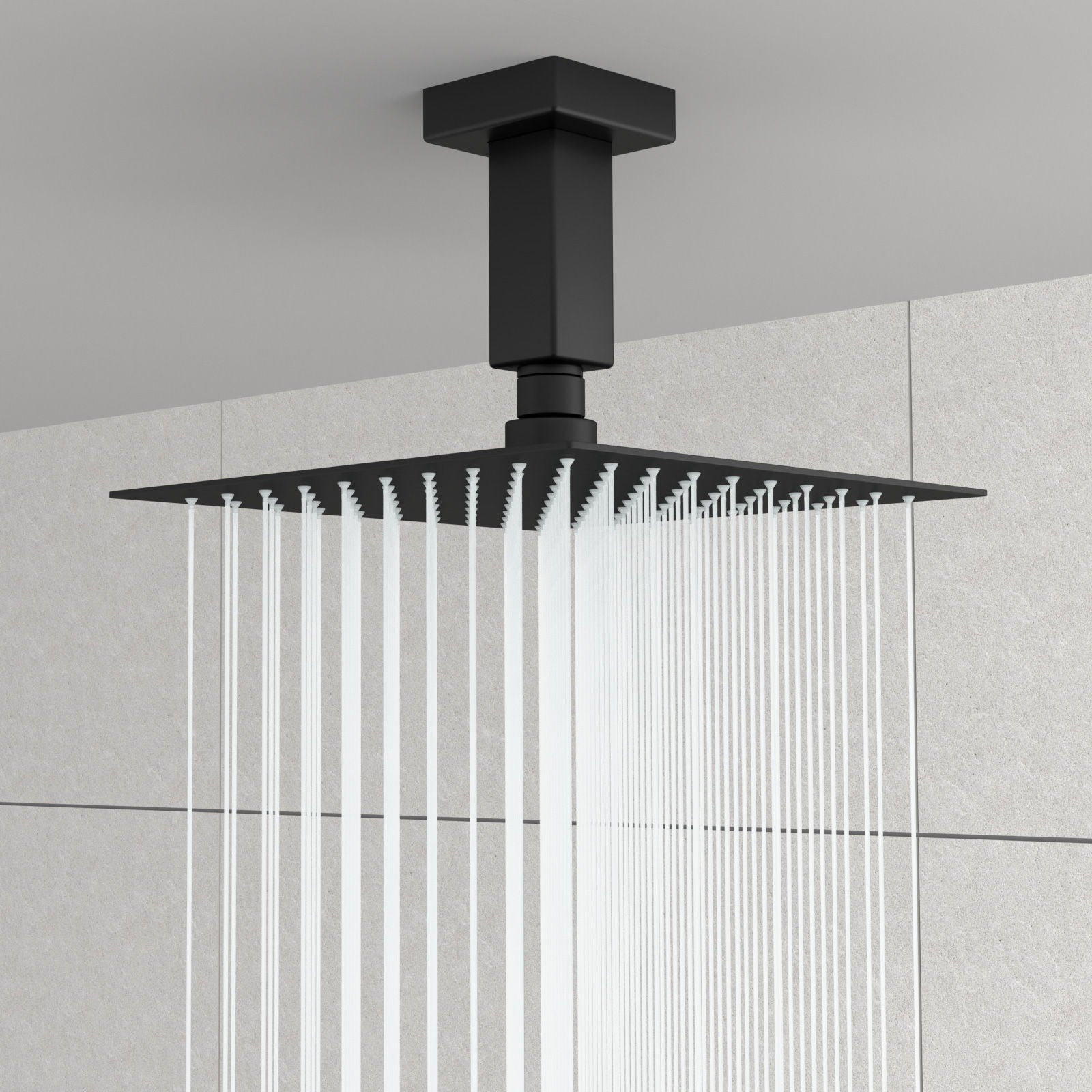 Ceiling Mounted Shower Arm With Flange Stainless Steel by HouseOfZazla