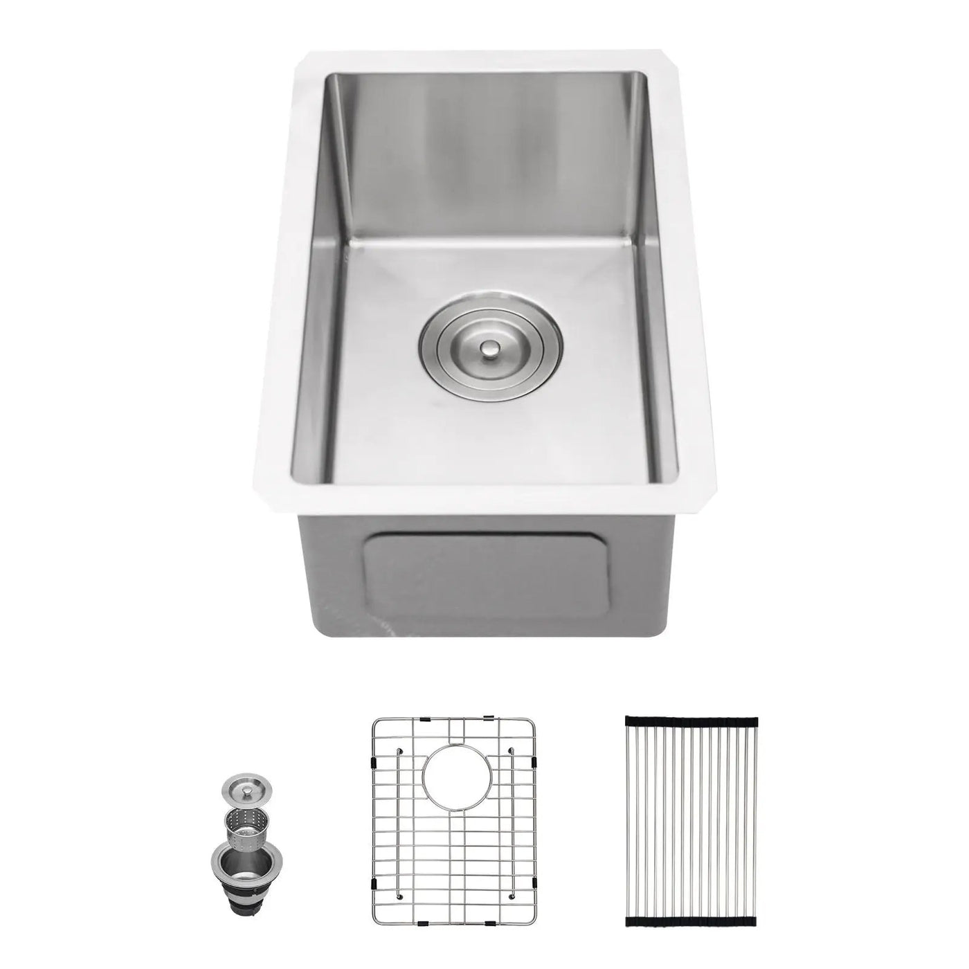Undermount Steel Kitchen Sink, Deep Single Bowl Basin by HouseOfZazla