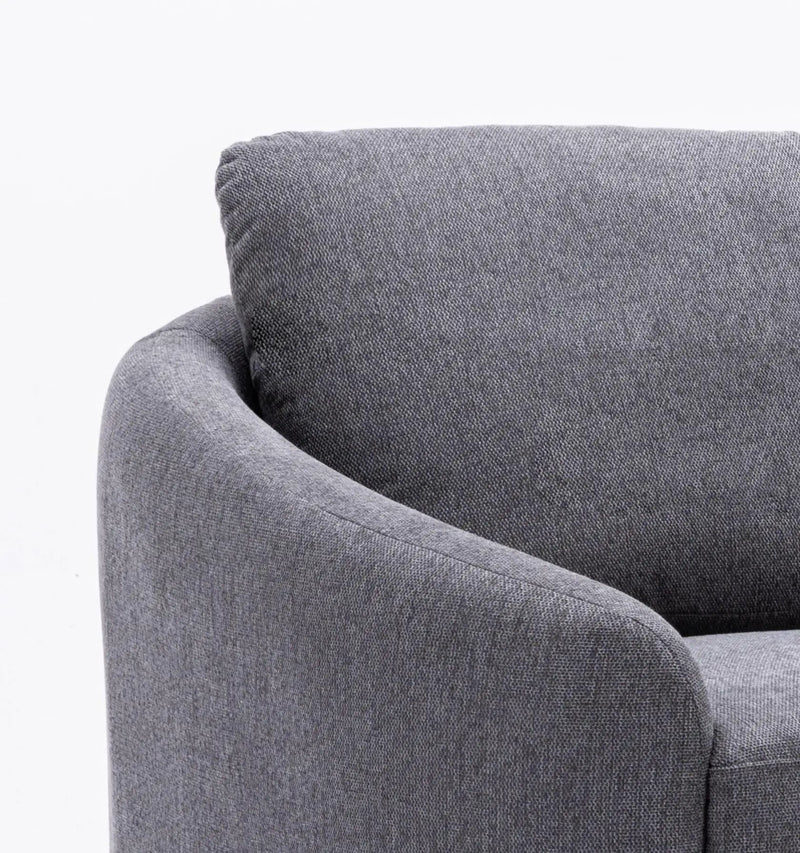 Yuina Linen Loveseat - Gray by HouseOfZazla