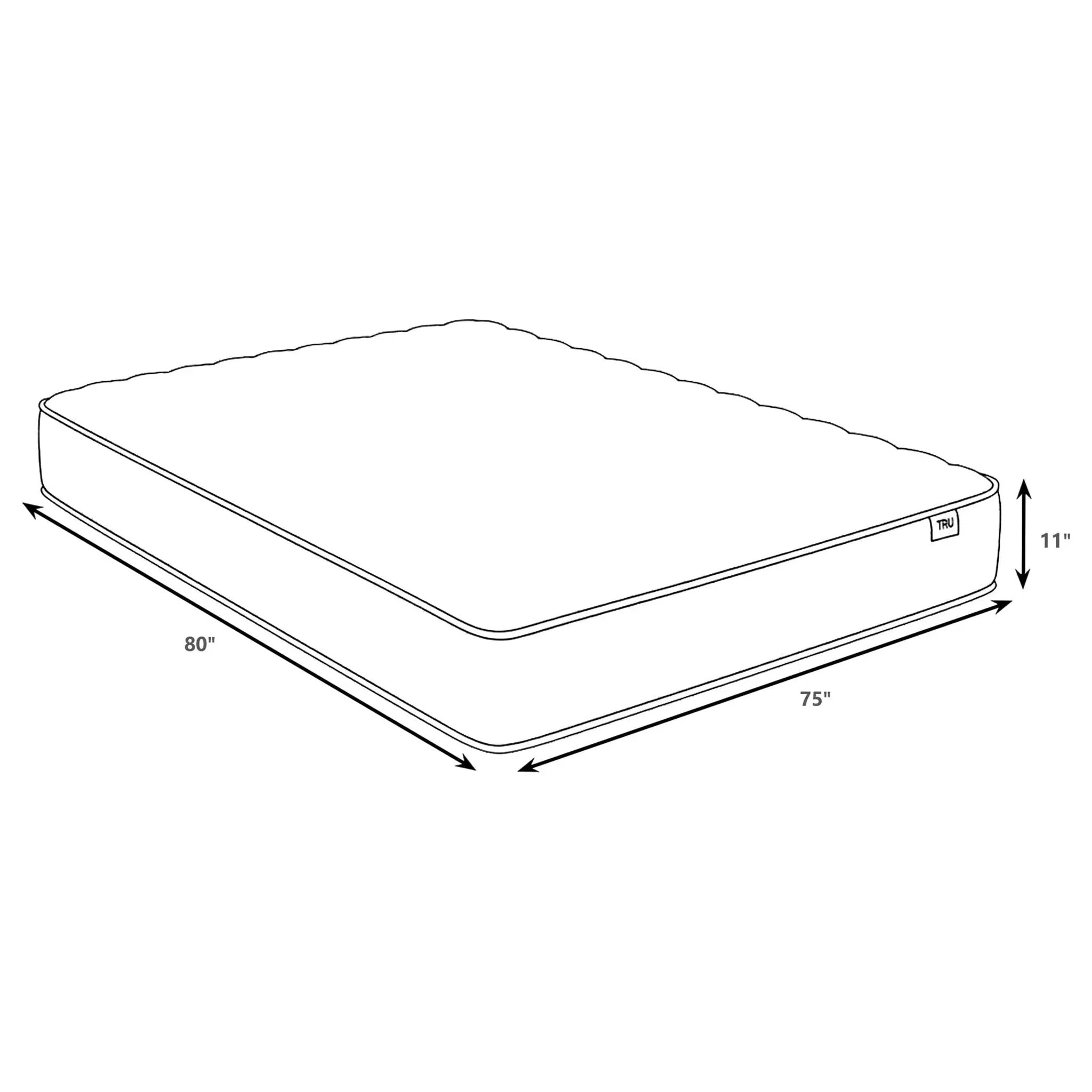 Hayes Eastern King Firm Tight Top Hybrid Mattress White by Unique Piece Furniture