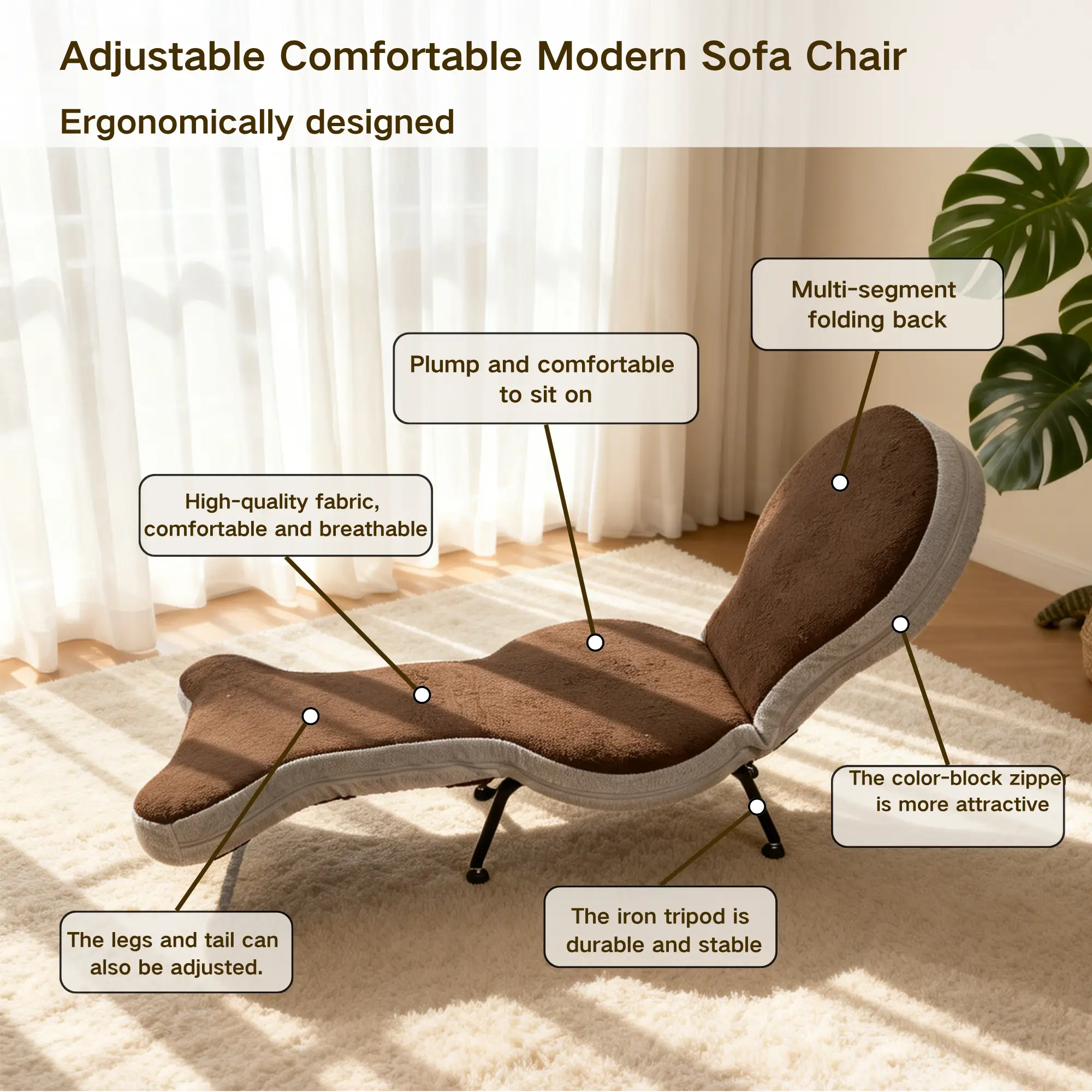 Multi-Functional Foldable Lazy Sofa Chair by HouseOfZazla
