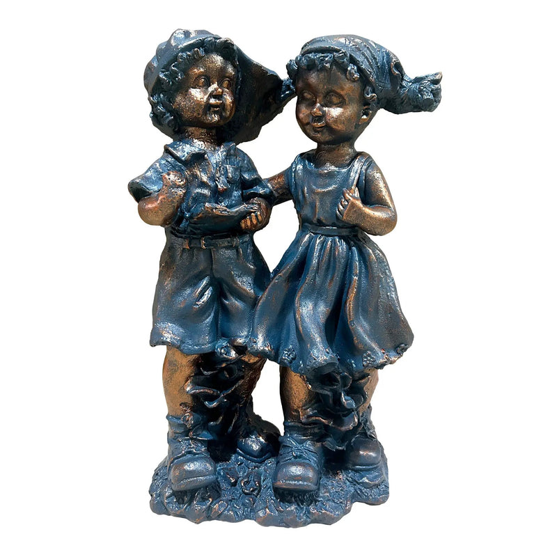 Magnesium Oxide Statues Of A Boy And A Girl by HouseOfZazla