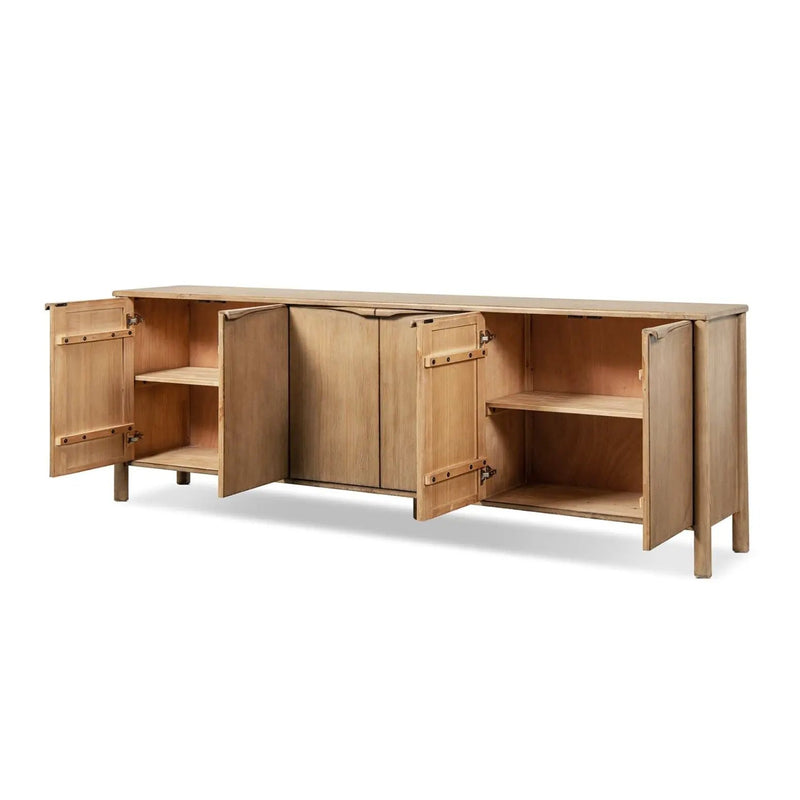 Nolan - 6 Door Sideboard - Brown by HouseOfZazla