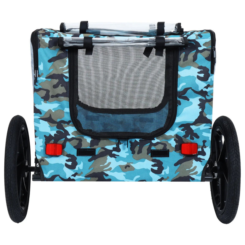 Outdoor Heavy Duty Collapsible Pet Bike Trailer with 16-Inch Wheels by HouseOfZazla