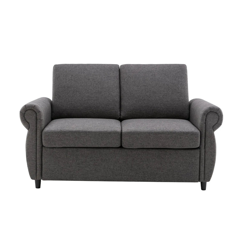 Pull Out Sofa Bed Loveseat Sleeper With Twin Size Memory Mattress With Two USB Ports For Living Room Spaces by HouseOfZazla