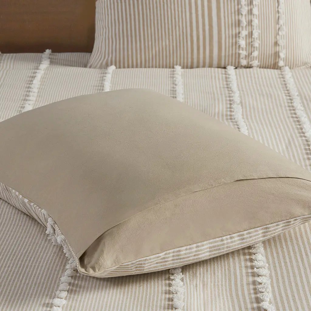 King 3 Piece Cotton Yarn Dyed Duvet Cover Set by HouseOfZazla