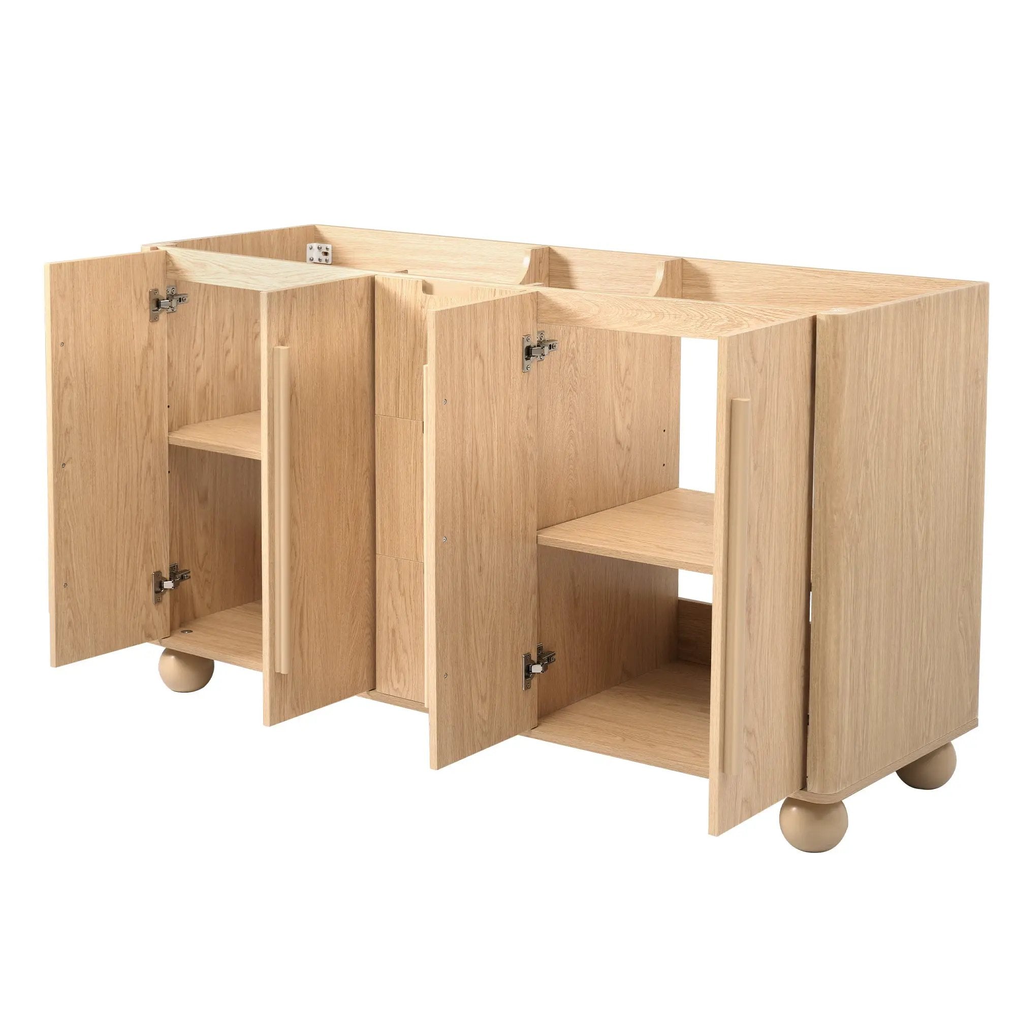 58.3" Bathroom Vanity Cabinet With 3 Drawers & 4 Doors by HouseOfZazla