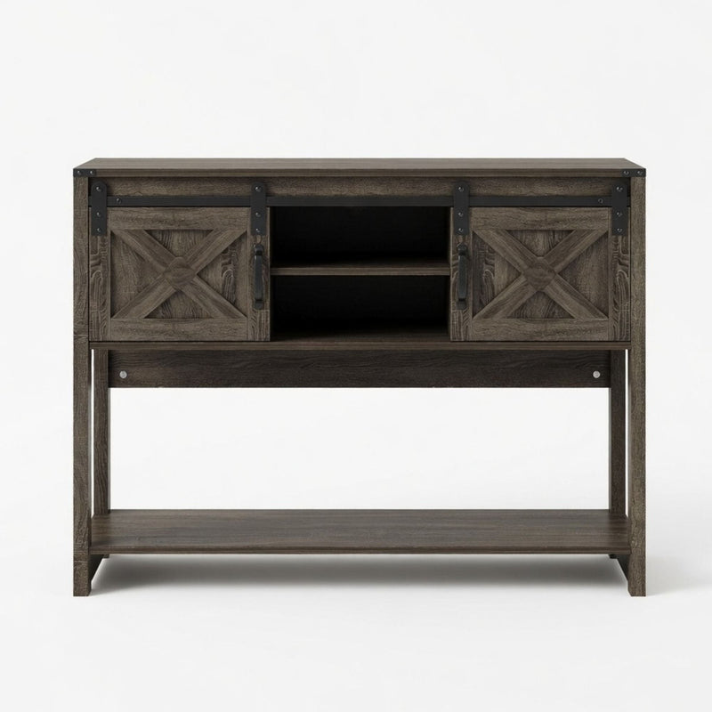 Farmhouse Entryway Table With Sliding Barn Door by HouseOfZazla