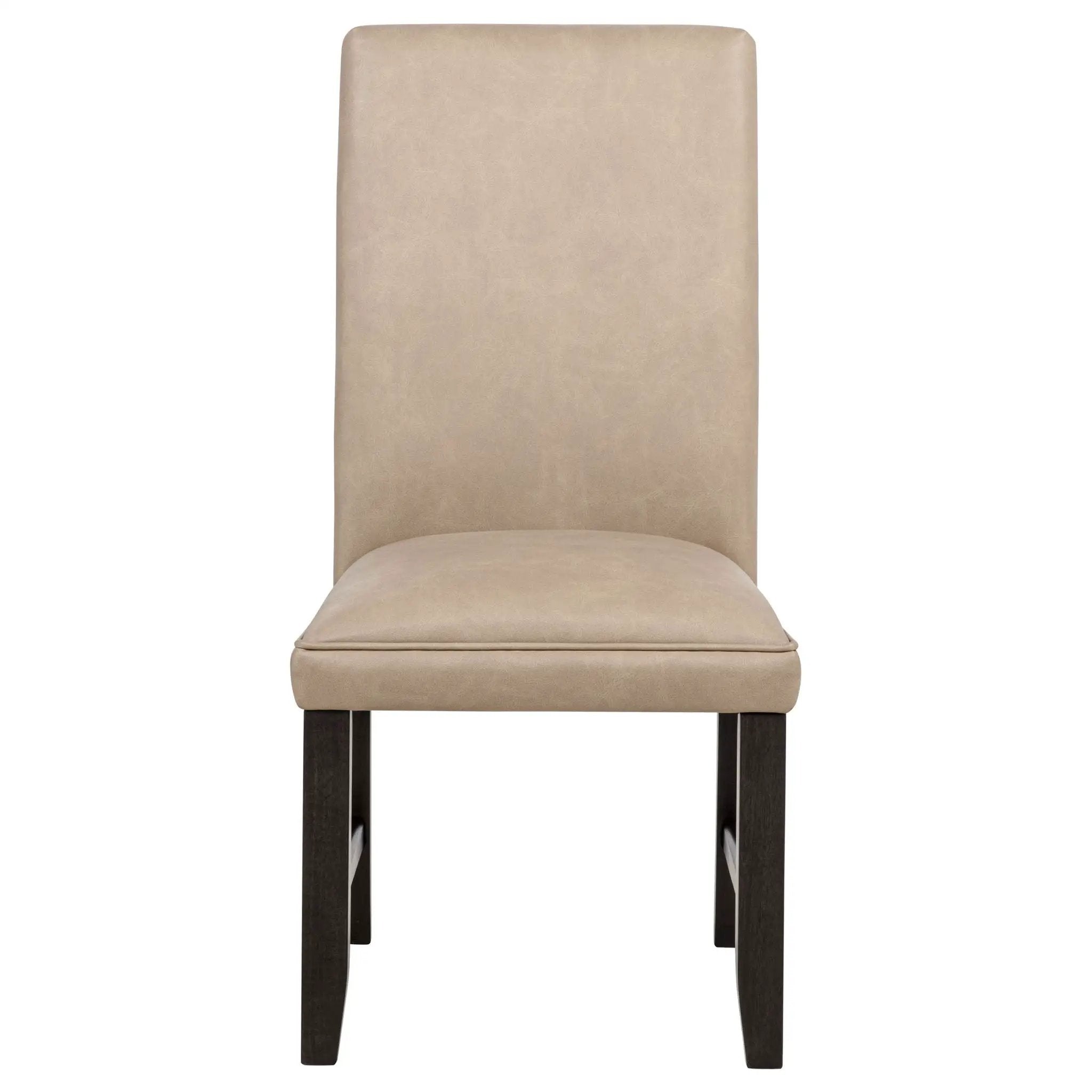 Averill Faux Leather Upholstered Dining Side Chair Tan (Set of 2) by Unique Piece Furniture