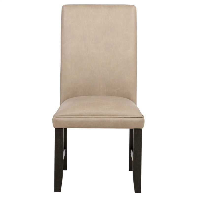 Averill Faux Leather Upholstered Dining Side Chair Tan (Set of 2) by Unique Piece Furniture