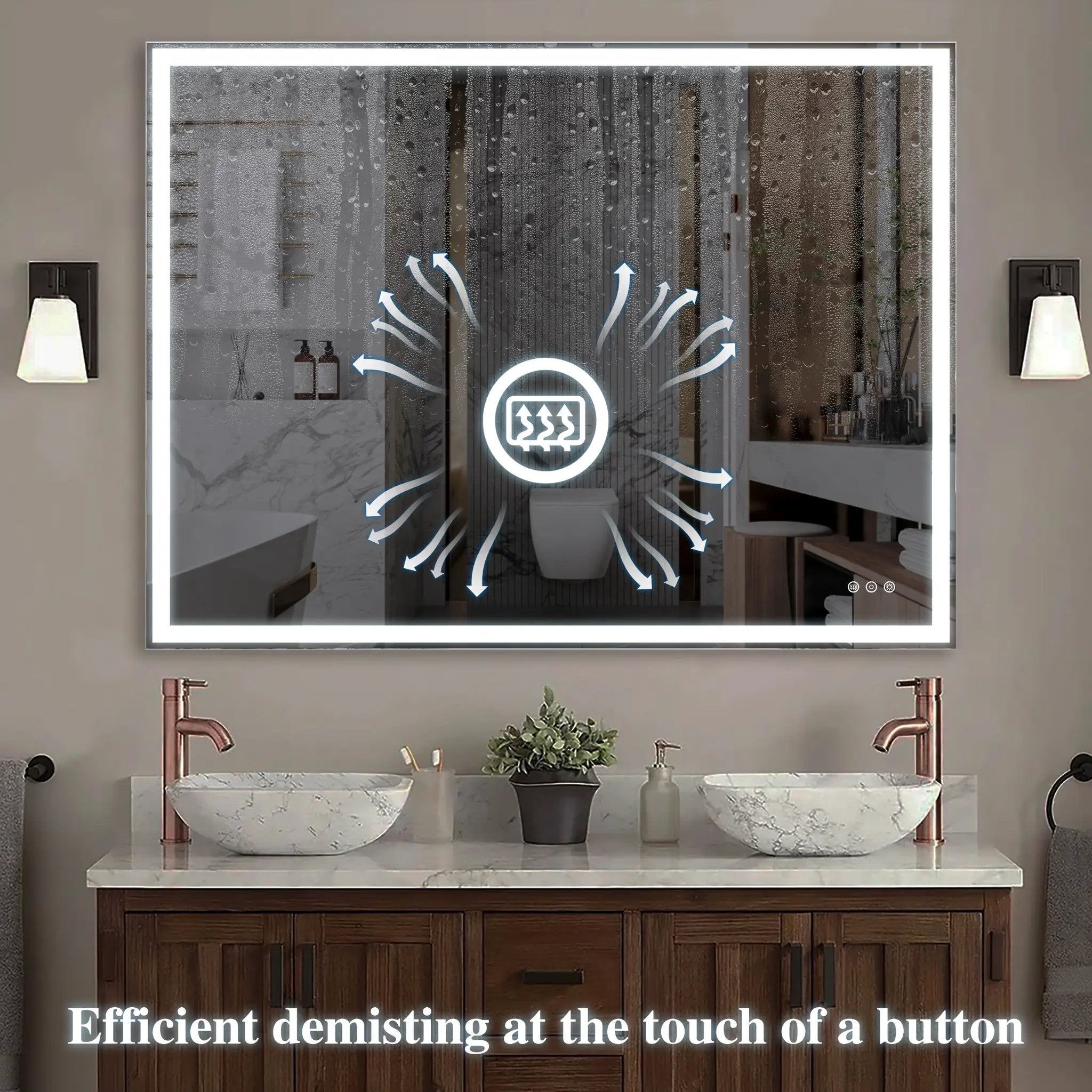 48x36 inch LED Bathroom Vanity Mirror by HouseOfZazla