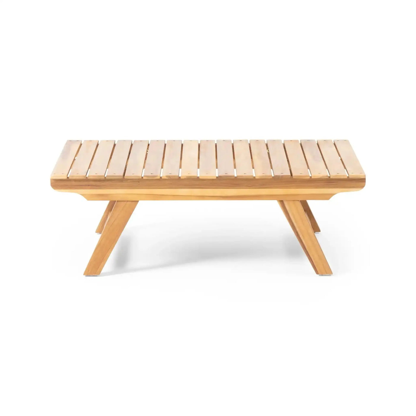 Outdoor Acacia Wood Coffee Table With Open Slat Design by HouseOfZazla