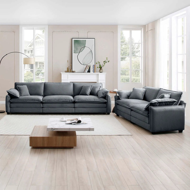 Family Sofa Set - Deep Seat Sofa for Home Cinema and Living Room by HouseOfZazla