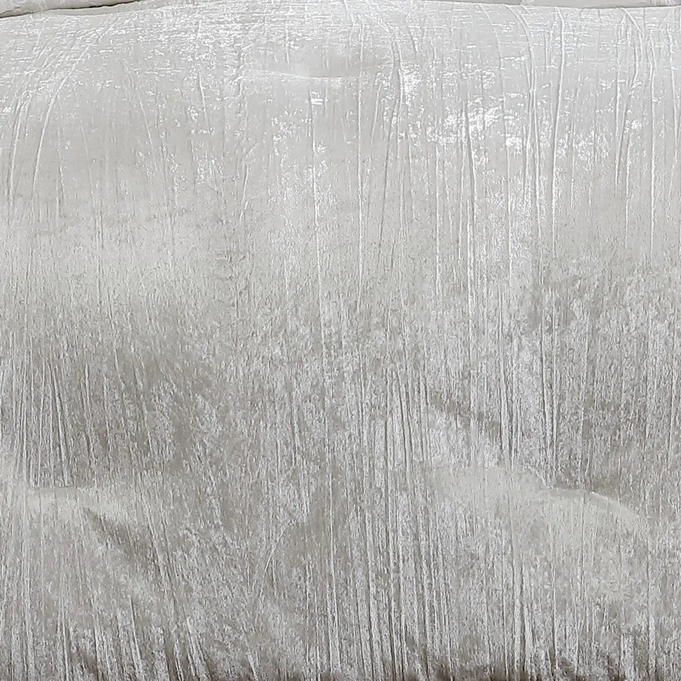 Turin 7 Piece White Crinkle Velvet Queen Comforter Ensemble by HouseOfZazla
