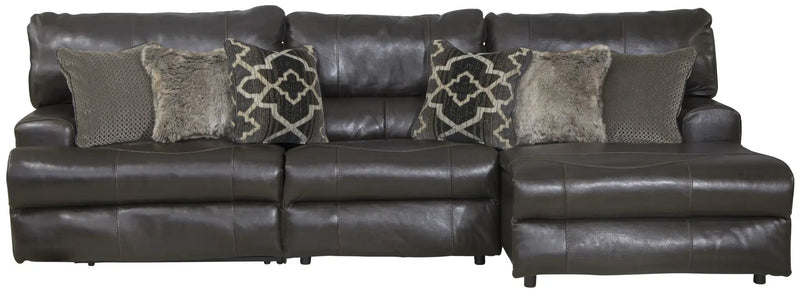 Como - 3 Piece Italian Leather Match Reclining Sectional by Unique Piece Furniture