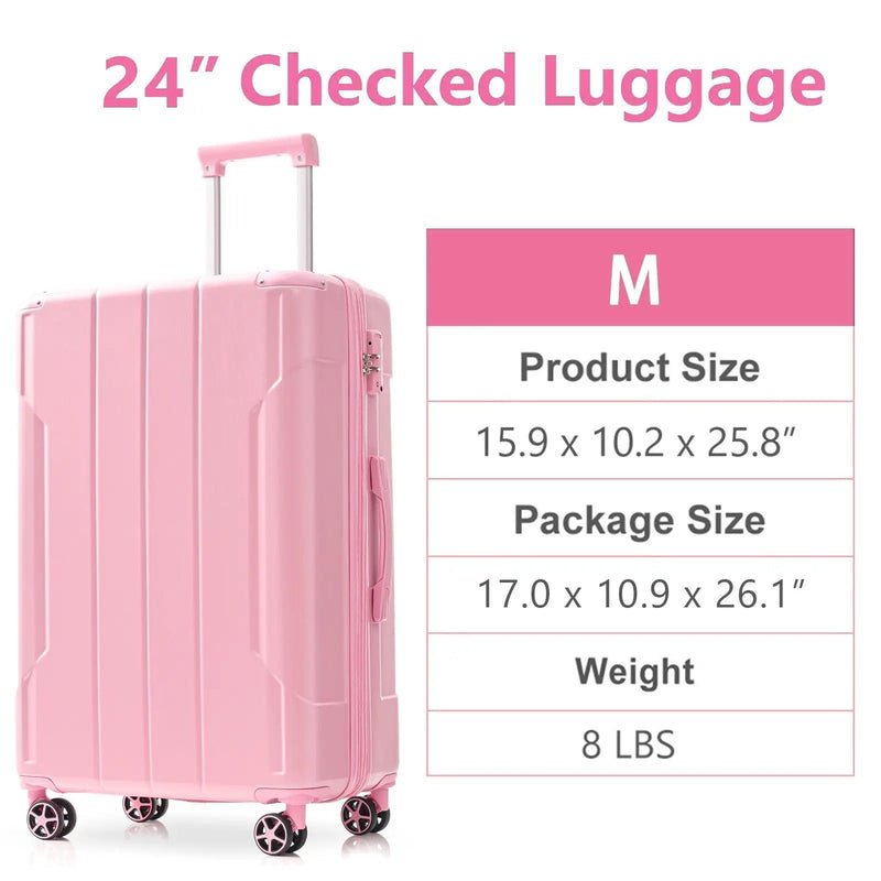 Lightweight Durable ABS Suitcases with Double Wheels by HouseOfZazla