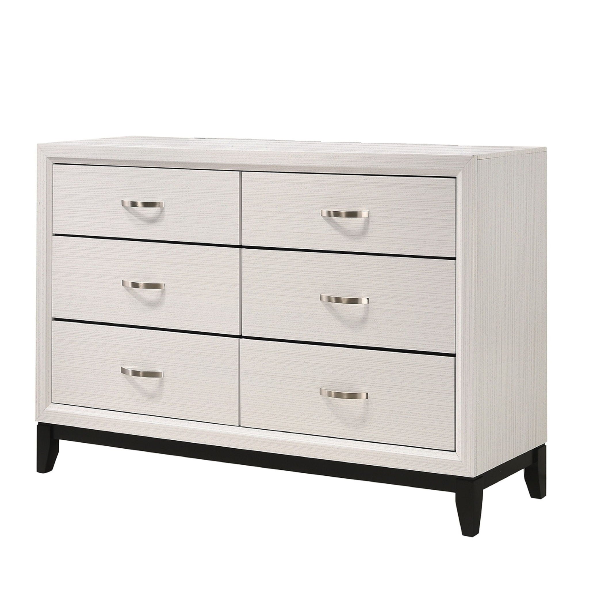Contemporary 6 Drawer Dresser With Handles by Unique Piece Furniture